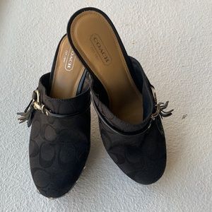 COACH MULES ,clogs , size 7 black